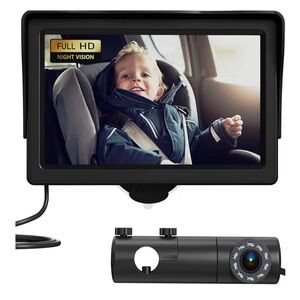 Full HD Night Vision Car Monitor and Camera - Black